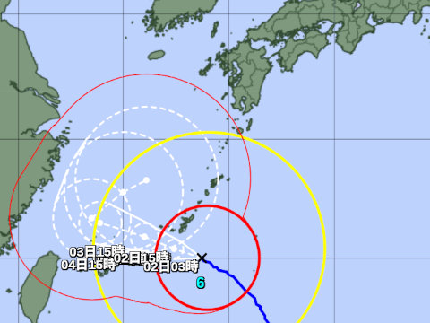 台風進路予想図