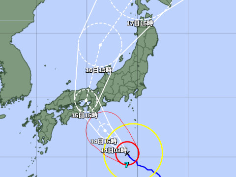 台風進路予想図