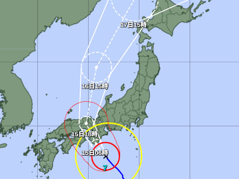 台風進路予想図