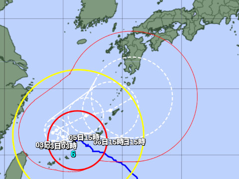 台風進路予想図