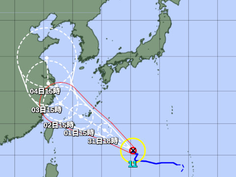 台風進路予想図