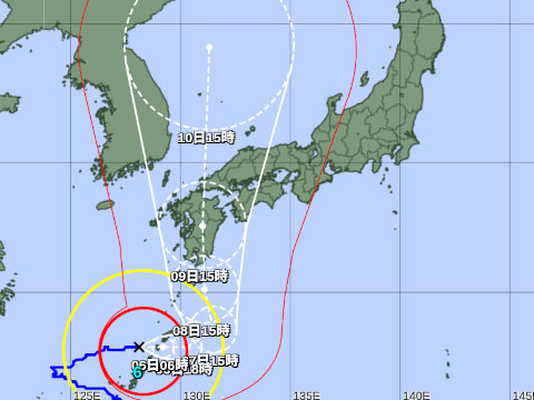 台風進路予想図