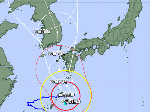 台風進路予想図