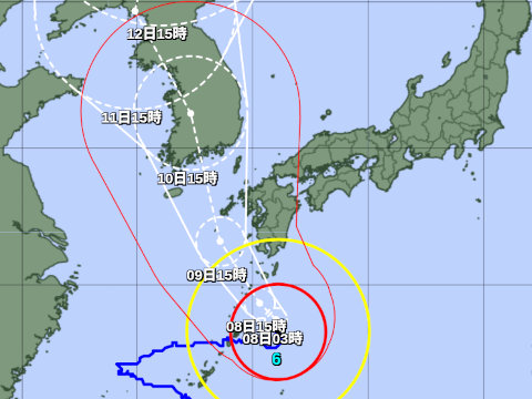 台風進路予想図