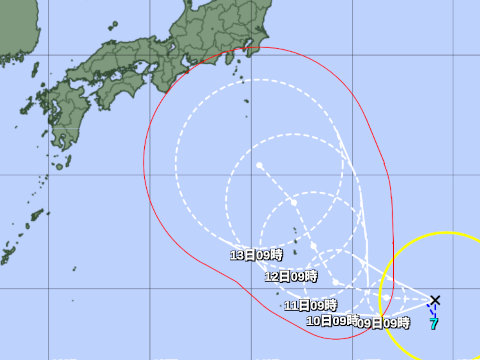 台風進路予想図