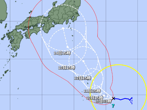 台風進路予想図