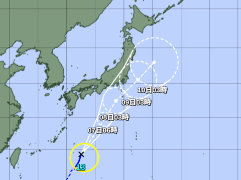 台風進路予想図