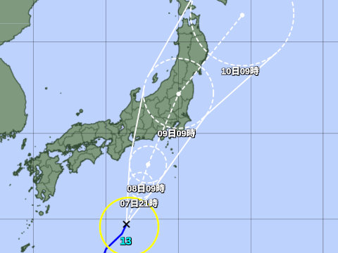 台風進路予想図